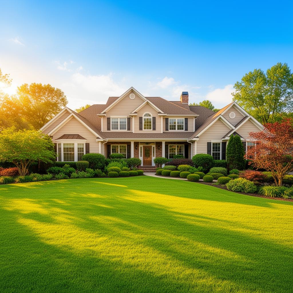 Beautiful manicured lawn